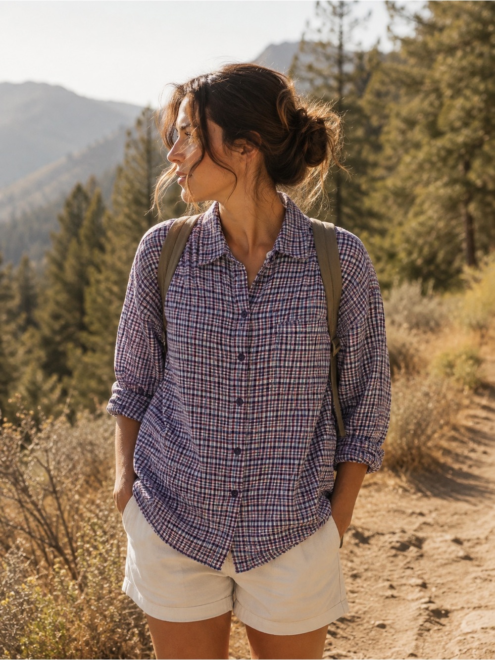 NORTHERN REFLECTIONS | Vintage 100% Cotton Flannel Shirt | Plaid Button-Down Top
